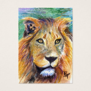 Löwe-Porträt ACEO Artcard