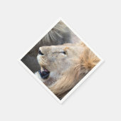 Löwe-Porträt Serviette (Ecke)