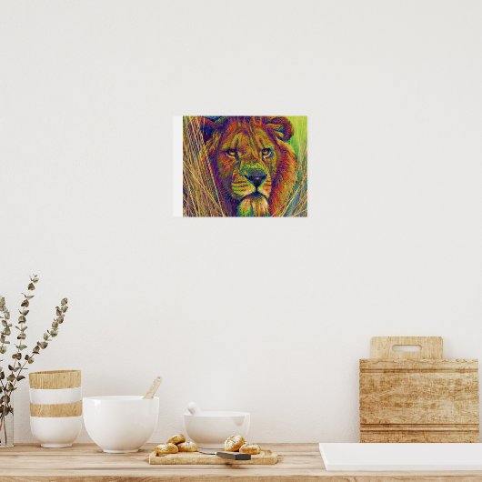 Löwe Poster (Küche)