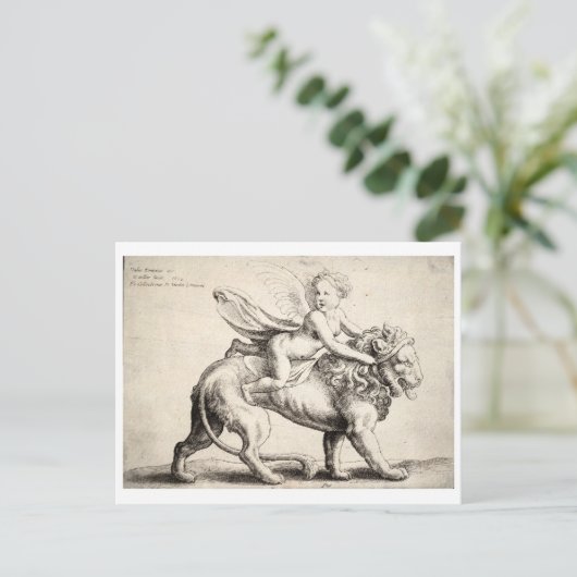 Löwe Postkarte (Stehend Vorderseite)