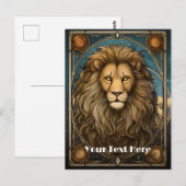 Löwe Postkarte (Vorne/Hinten)