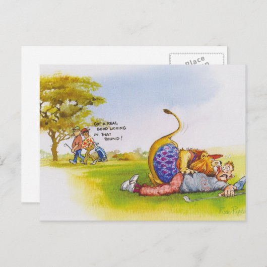 Löwe Postkarte (Vorne/Hinten)