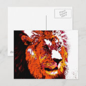 Löwe Postkarte (Vorne/Hinten)
