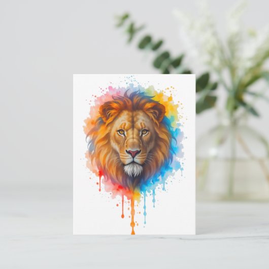 Löwe Postkarte (Stehend Vorderseite)