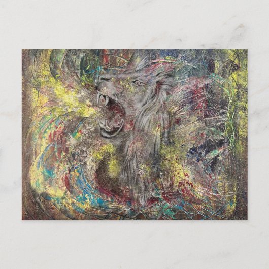 Löwe Postkarte (Vorderseite)