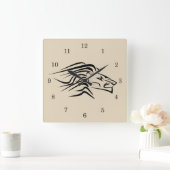 Löwe - quadratische wanduhr (Zuhause)