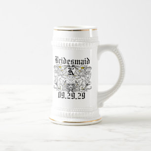Löwe Rampant Renaissance-Hochzeit Bierglas