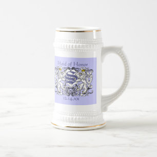Löwe Rampant Renaissance-Hochzeit Bierglas