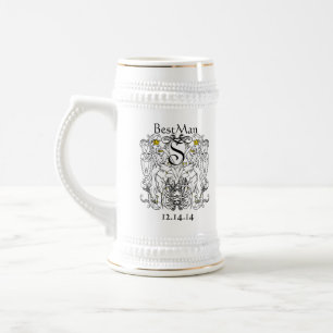 Löwe Rampant Renaissance-Hochzeit Bierglas