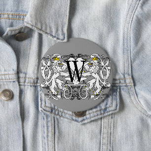Löwe Rampant Renaissance-Hochzeit Button