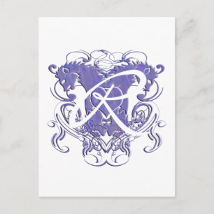 Löwe Rampant Renaissance-Hochzeit Postkarte