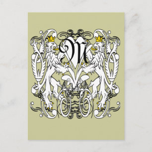 Löwe Rampant Renaissance-Hochzeit Postkarte