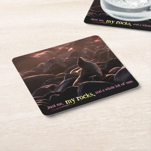 Löwe Rechteckiger Pappuntersetzer (angewinkelt)