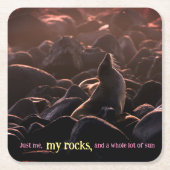 Löwe Rechteckiger Pappuntersetzer (Vorderseite)