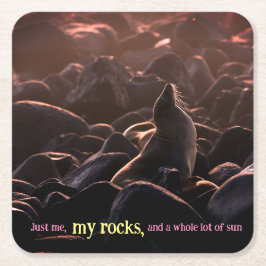 Löwe Rechteckiger Pappuntersetzer