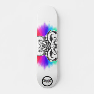 Löwe Regenbogen Schwarz-Weiß-Kunsttier Skateboard