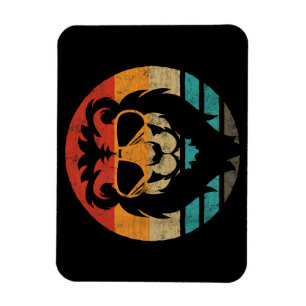 Löwe Retro-Stil Vintage Magnet