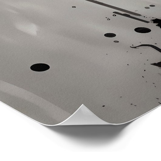 Löwe rost in den nächtlichen Himmel Poster (Ecke)