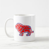 Löwe (rotes Muster) Kaffeetasse (Links)