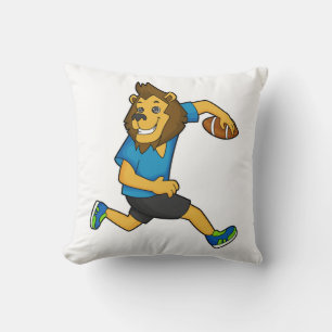 Löwe Rugby Spieler Fußball Kissen