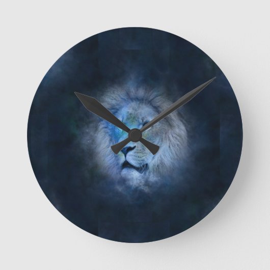 Löwe Runde Wanduhr (Vorderseite)