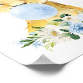 Löwe, Safari, Blauer Kaugummi, Junge Kinderzimmer Poster (Ecke)