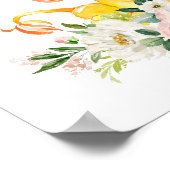 Löwe, Safari, Dschungel, rosa Blume, Girl-Kinderzi Poster (Ecke)