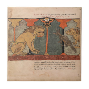 Löwe Schakal Indische Renaissance Fabel Fliese