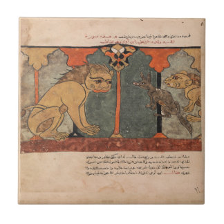 Löwe Schakal Indische Renaissance Fabel Fliese