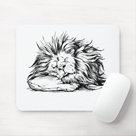 Löwe-Schlafen Mousepad (Mit Mouse)