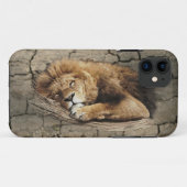 Löwe schlafend Tier Wildkatze Stein Case-Mate iPhone Hülle (Rückseite (Horizontal))