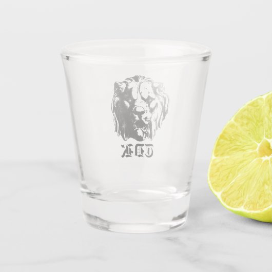 Löwe Schnapsglas (Rückseite)