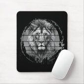 Löwe Schwarz und Weiß Mousepad (Mit Mouse)