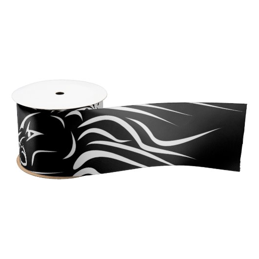 Löwe - Schwarz & Weiß Satinband (Spule)