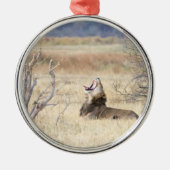 Löwe Silbernes Ornament (Vorne)