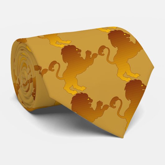 Löwe-Silhouette Krawatte (Gerollt)