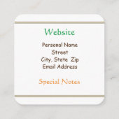 Löwe sitzt auf Rock King of the Hill Quadratische Visitenkarte (Rückseite)