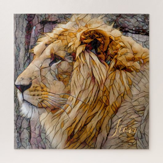 Löwe [Square Jigsaw puzzle] Puzzle (Vertikal)