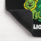 Löwe St. Patricks Tag Süßes Tier Kleeblatt Mousepad (Ecke)
