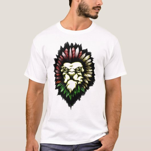 Löwe STAMMES- TÄTOWIERUNG T-Shirt (Vorderseite)