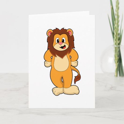 Löwe stehend karte (Vorderseite)