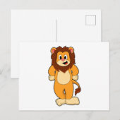 Löwe stehend postkarte (Vorne/Hinten)