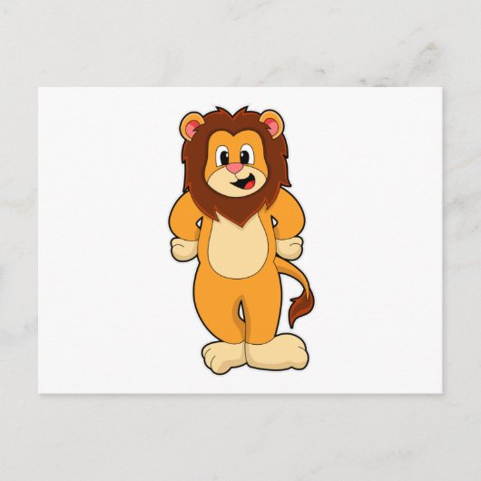 Löwe stehend postkarte (Vorderseite)