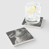 Löwe Steinuntersetzer (Seitenansicht)