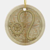 Löwe-Stern-Zeichen-personalisierte Verzierung Keramik Ornament (Vorne)