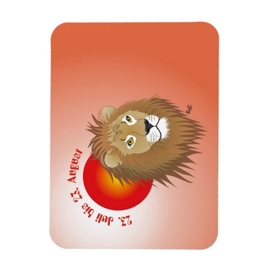 Löwe - Sternzeichen für Flexi-Muster Magnet (Vertikal)