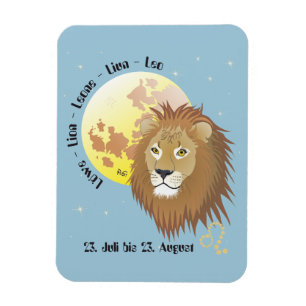 Löwe - Sternzeichen für Flexi-Muster Magnet