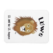 Löwe - Sternzeichen für Flexi-Muster Magnet (Horizontal)