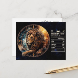 Löwe-Sternzeichen-Geburtstagskarte Postkarte