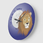 Löwe - Sternzeichen Große Wanduhr (Winkel)